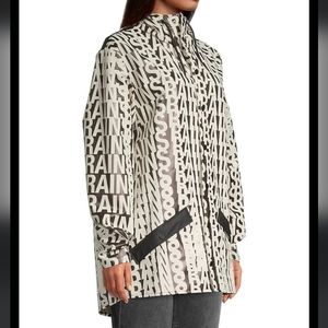Rains Jacket Pre Womens Medium Black Fossil Monogram Rain Jacket *no Smell*